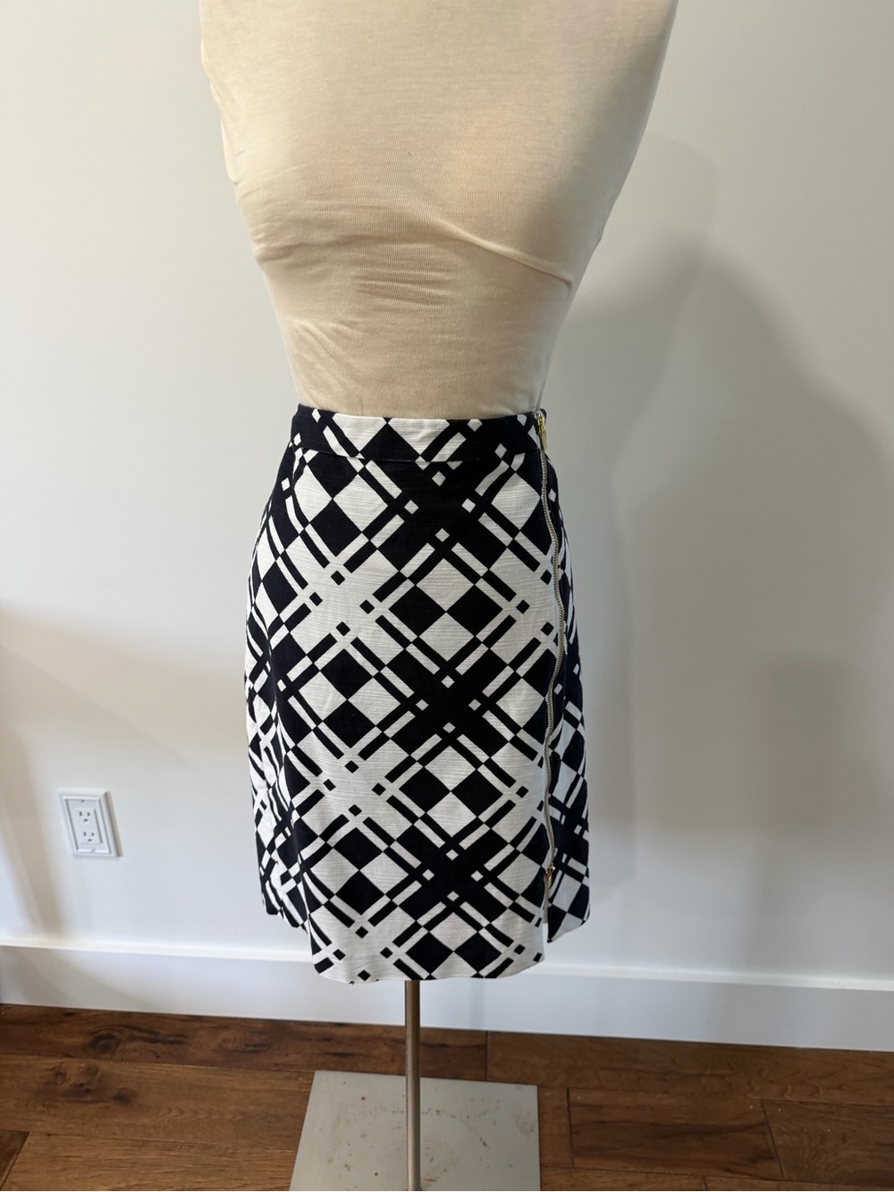 Talbots Navy Plaid Pencil Skirt
